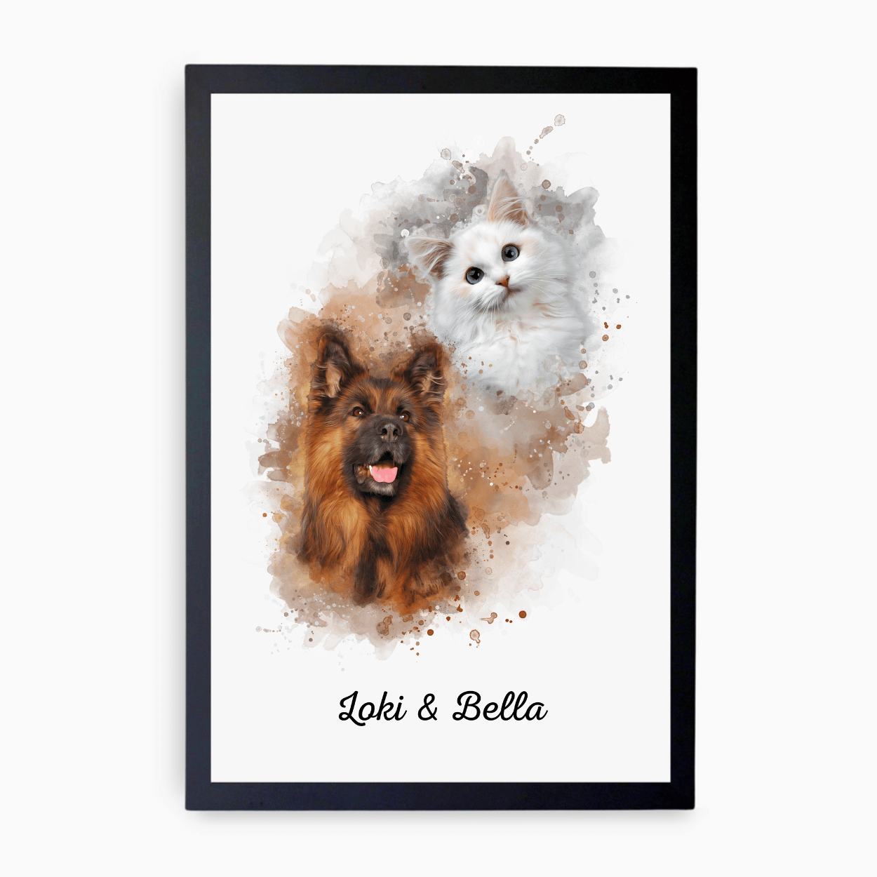 2 Pet Watercolour Portrait