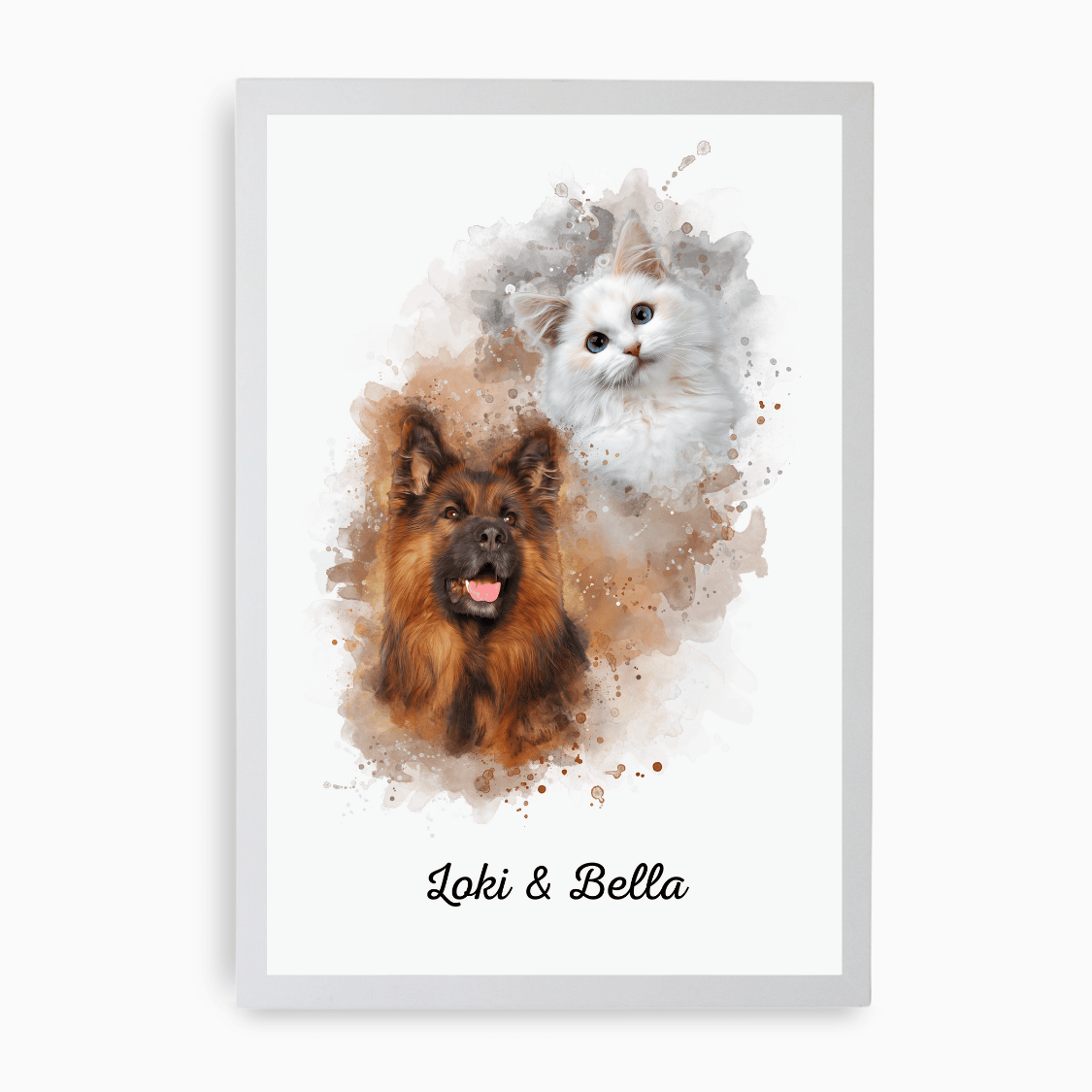 2 Pet Watercolour Portrait