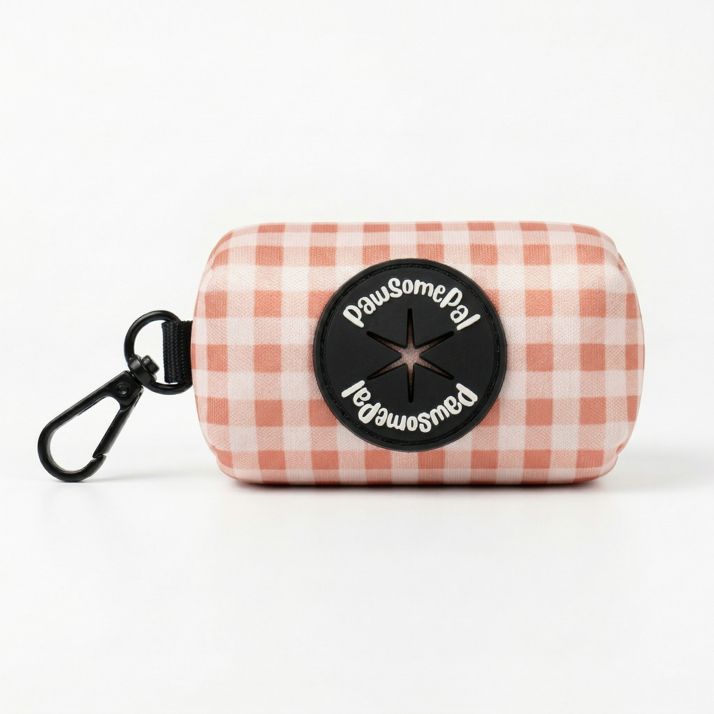 Peach Gingham Waste Bag Holder