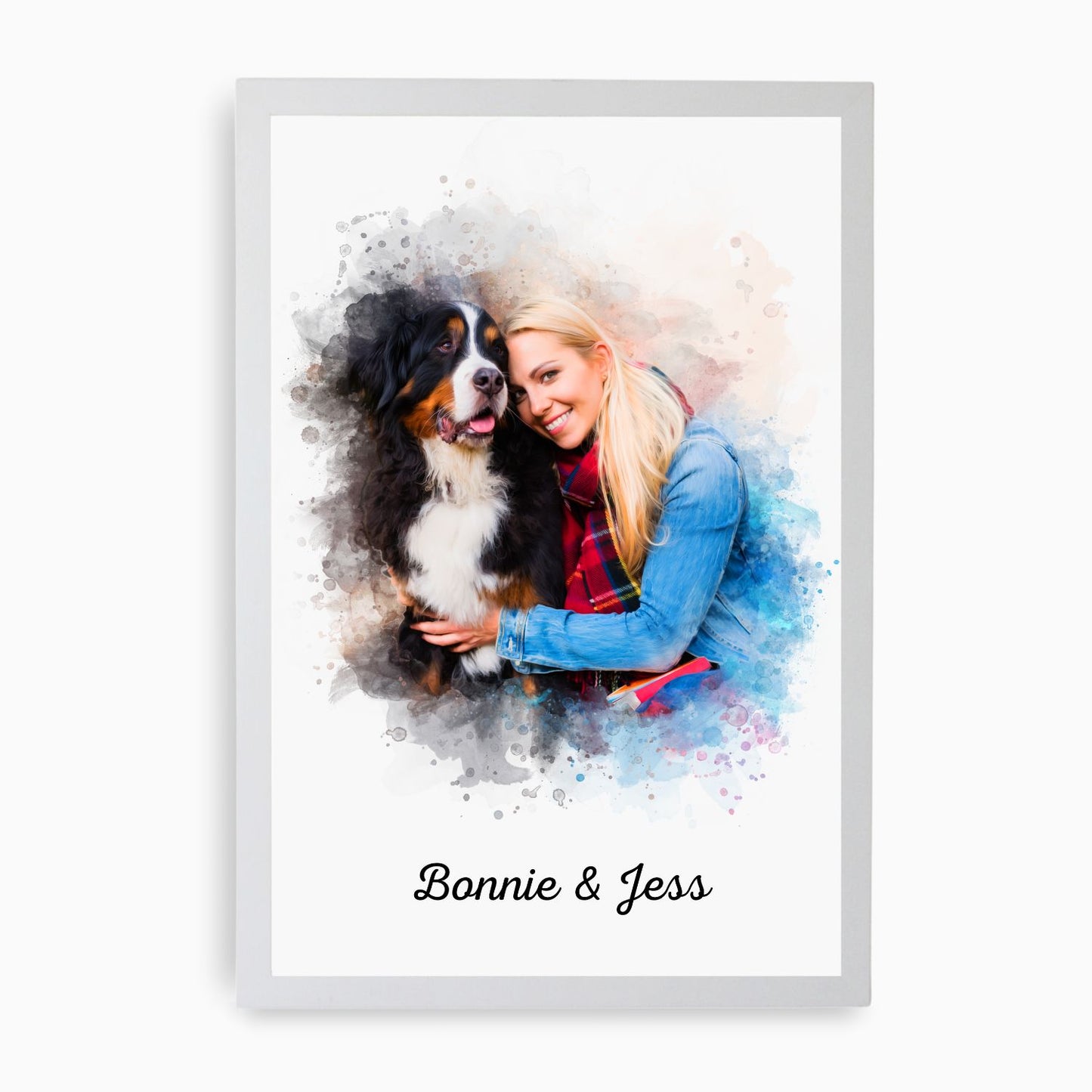 Watercolour Person and Pet Portrait