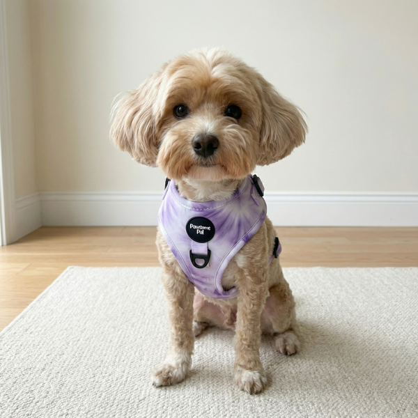 Lilac Tie Dye Dog Harness