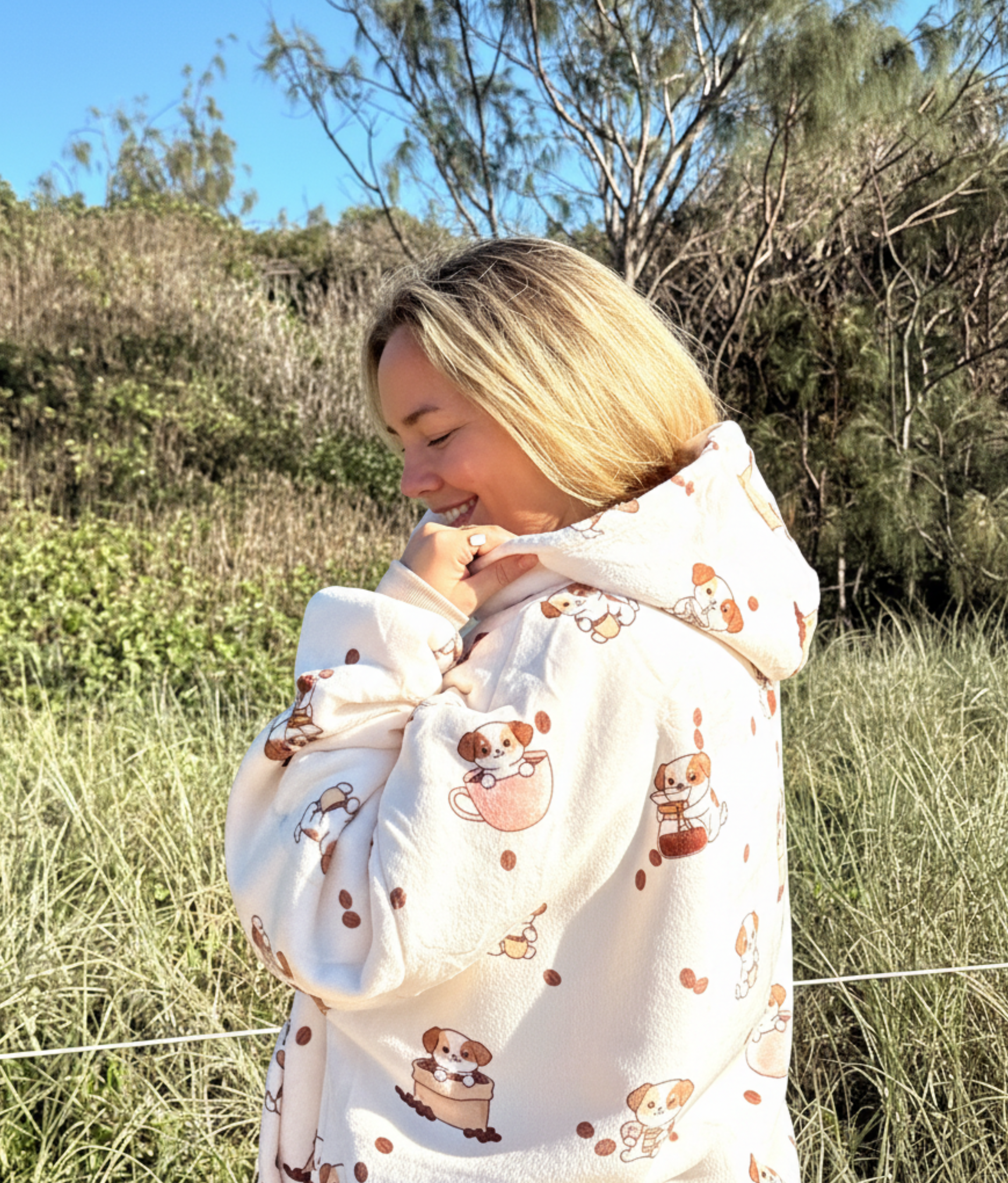 Coffee Pups - Wearable Blanket