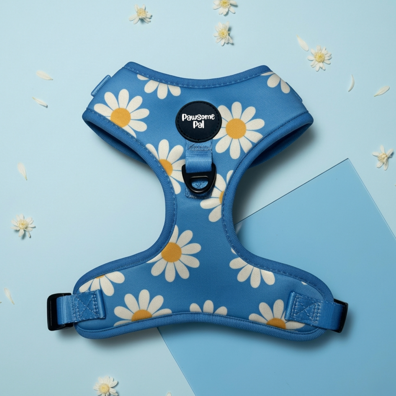 Blue Daisy Dog Harness