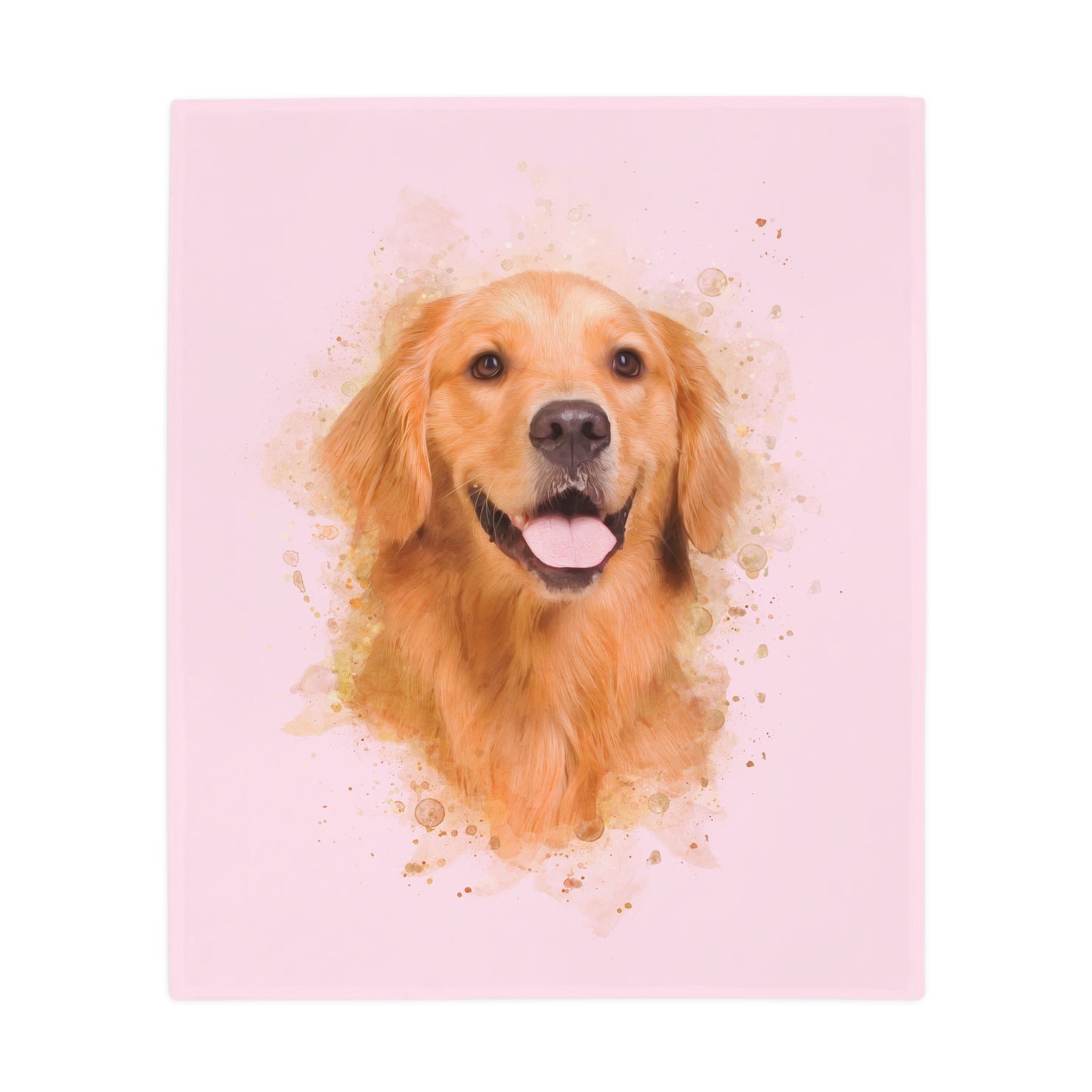 Watercolour Portrait Plush Fleece Blanket