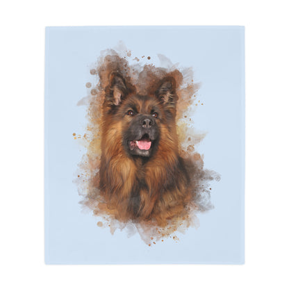 Watercolour Portrait Plush Fleece Blanket