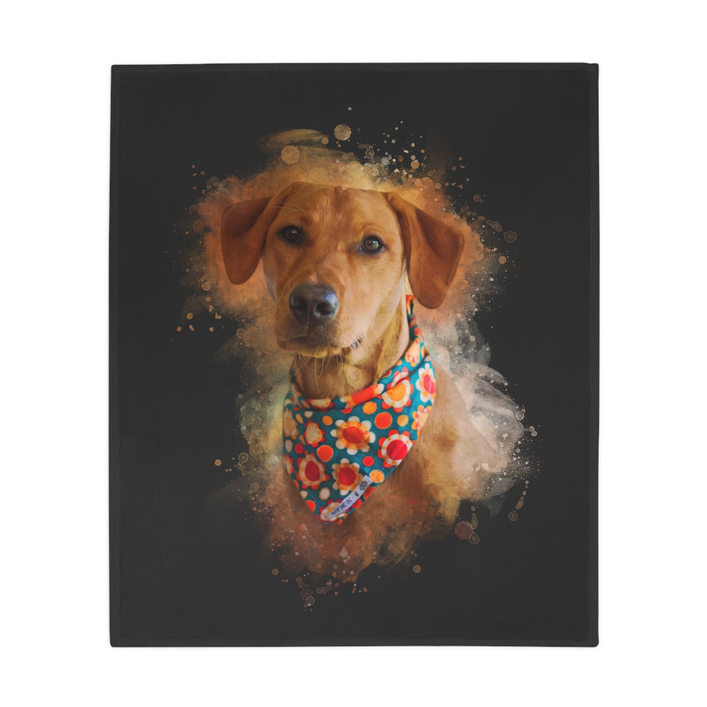 Watercolour Portrait Plush Fleece Blanket