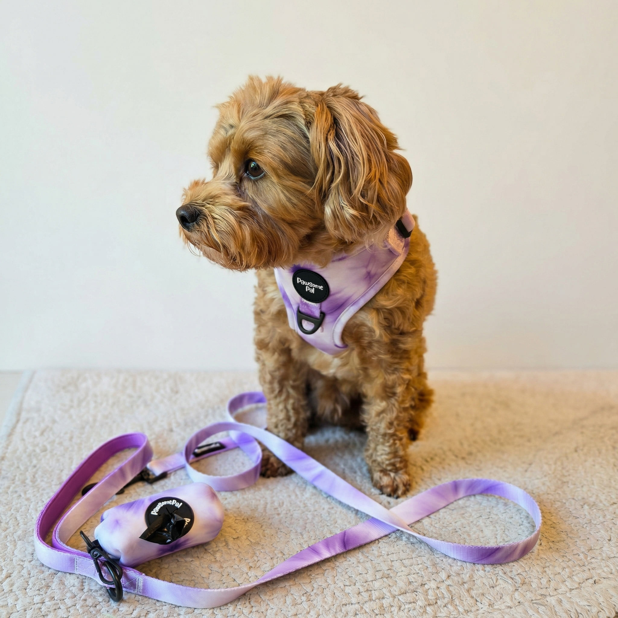 Lilac Tie Dye Dog Harness