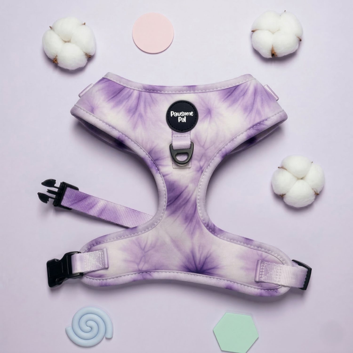 Lilac Tie Dye Dog Harness