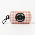 Peach Gingham Waste Bag Holder