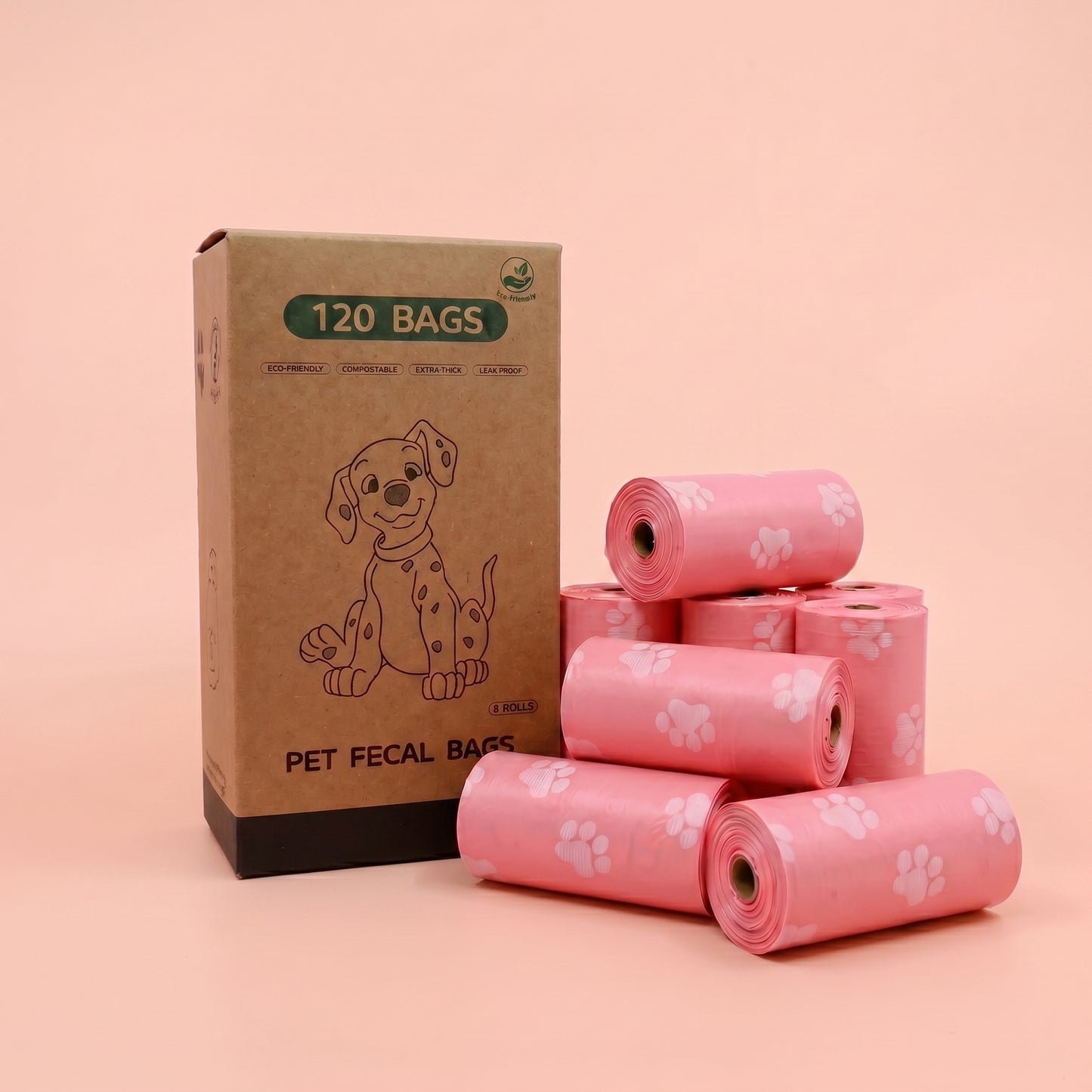 120 Waste Bag Refills (8 Rolls)