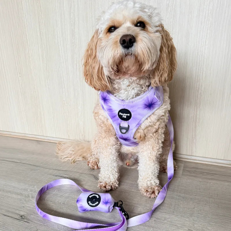 Lilac Tie Dye Dog Harness